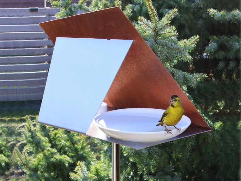 Metall-Vogelfutterhaus-Vogeltraenke-VHT-16-m-Staender